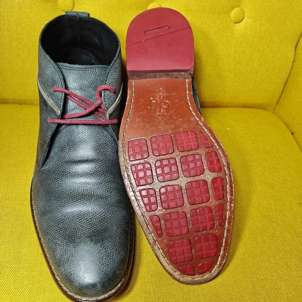 Cole Haan Colton Gray Leather Chukka Desert Retro Casual Boots Men's Shoe Sz 11M